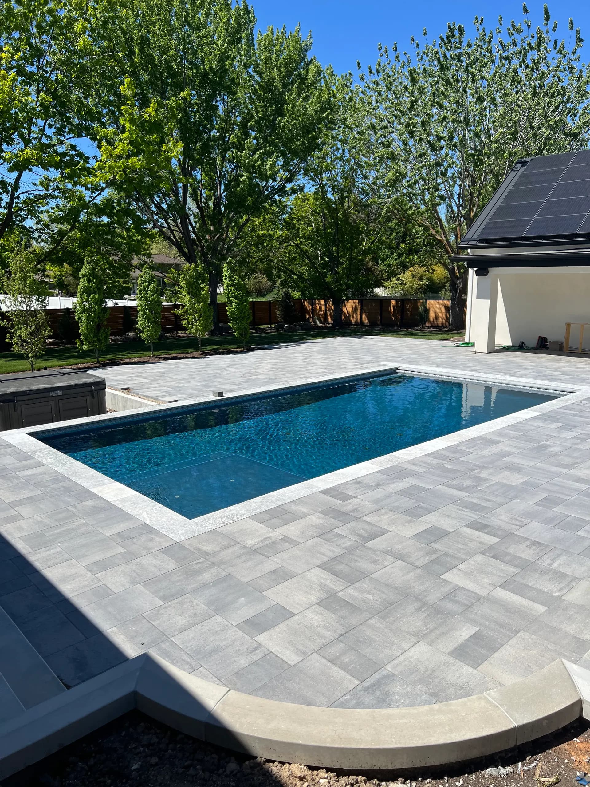 custom curved gunite pool eagle idaho golf course view boise idaho hdt custom pool builders boise — HDT Custom Pool Builders Boise