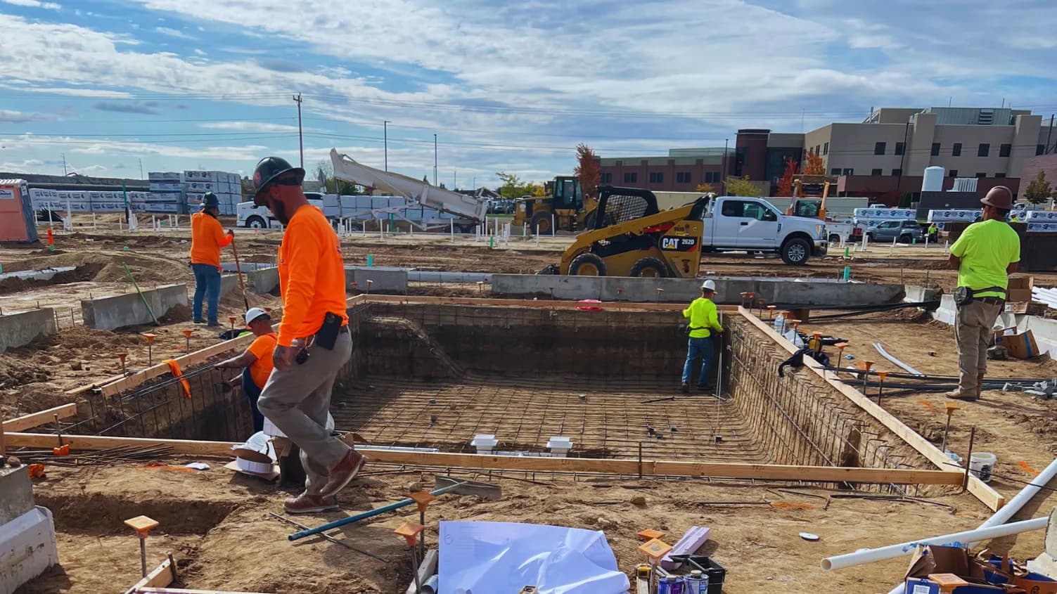 custom pool construction eagle idaho gunite build in progress boise idaho hdt custom pool builders boise — HDT Custom Pool Builders Boise
