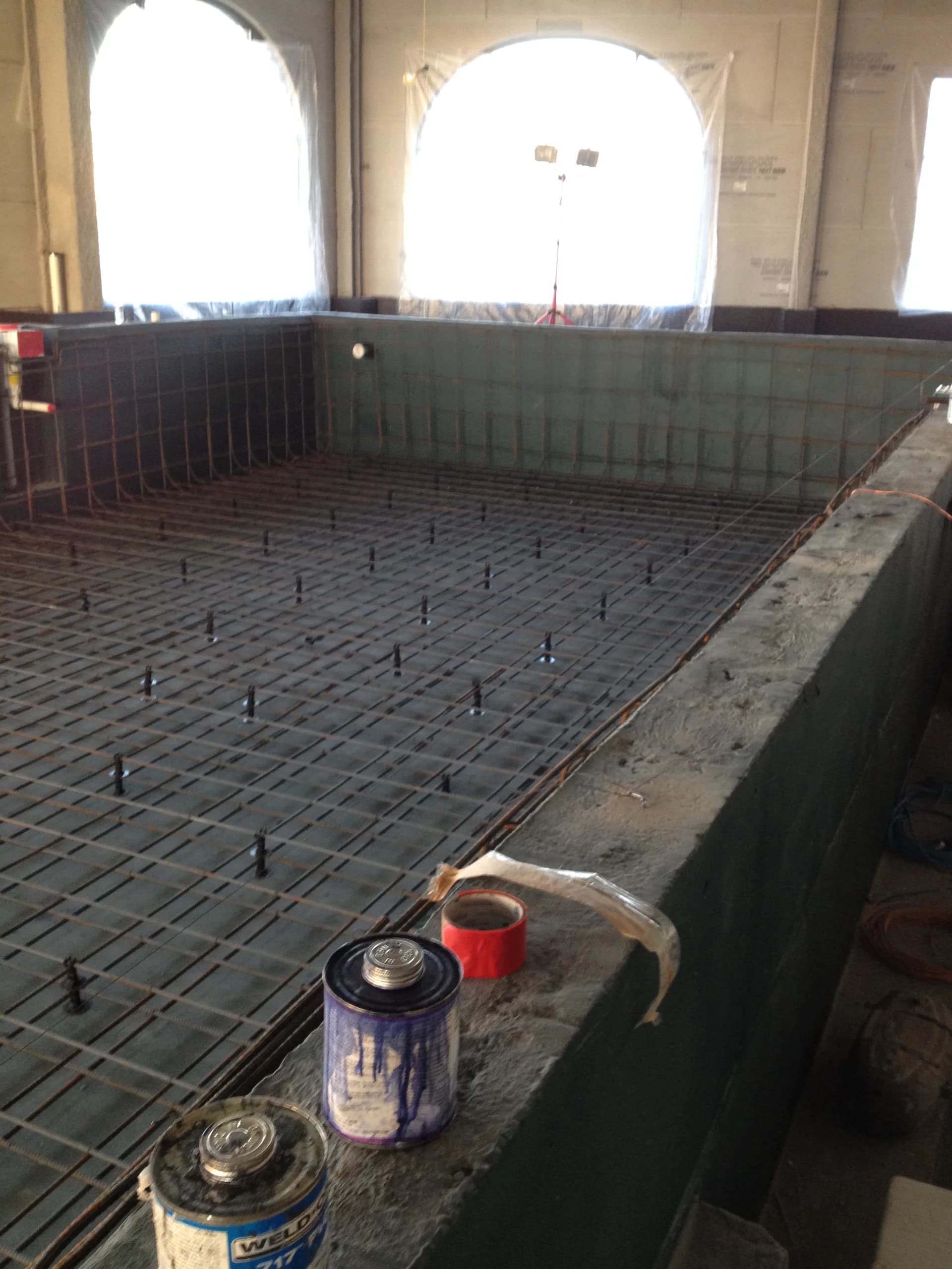 indoor commercial gunite pool rebar reinforcement construction boise idaho hdt custom pool builders boise — HDT Custom Pool Builders Boise