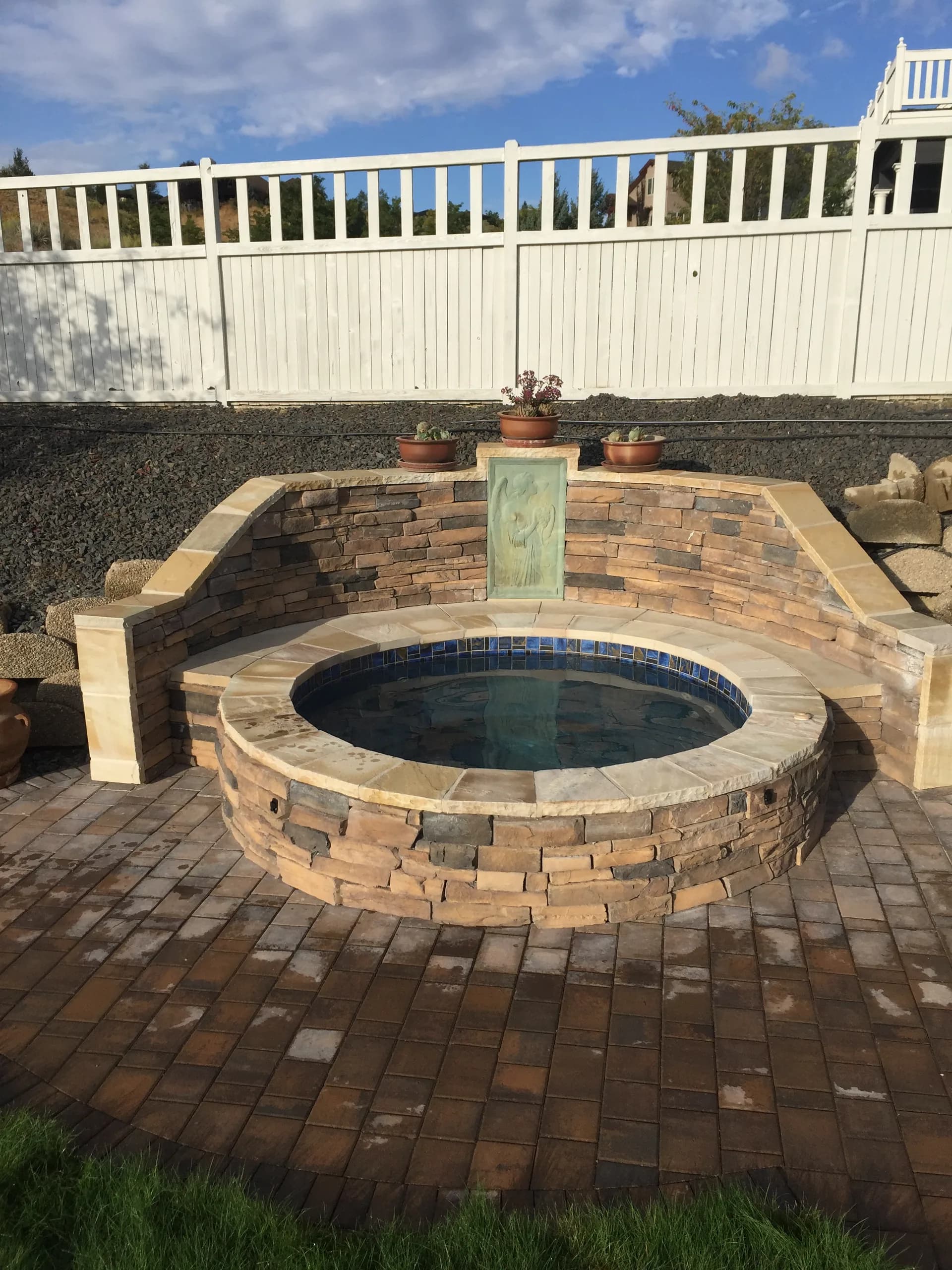 integrated spa hot tub with gunite swimming pool residential
